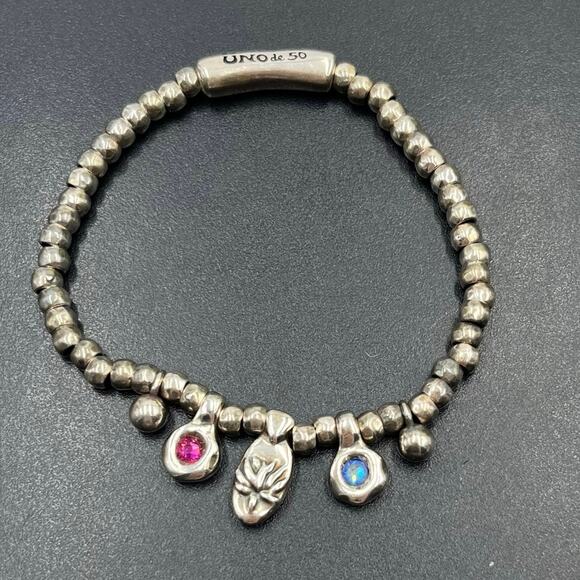 UNO DE 50 Soulcraft " SUNSHINE BRACELET " Silver Plated Crystal
Stretch Bracelet - Picture 1 of 9